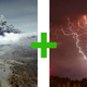 Ilustración para el artículo titulado ¿Recuerdas esta imagen de una erupción volcánica con relámpagos? Es un montaje